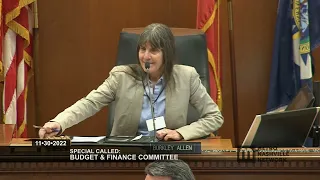 11/30/22 Special Called Budget & Finance Committee