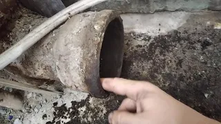 Как снять чугунный канализационный тройник