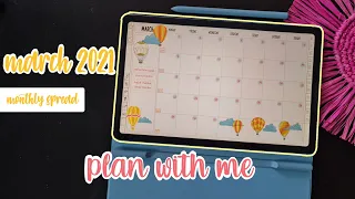 March 2021 Plan With Me 🌻 Digital Planning with Xodo 🌻 Samsung Galaxy Tab S6 Lite 🌟