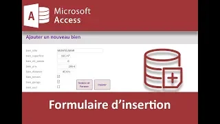 Formulaire Access pour insérer des données