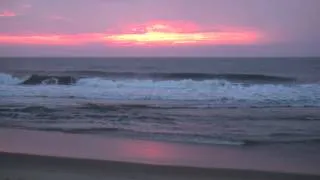 A Pink Sunrise in Ocean City MD 10/10/09 with natural sound