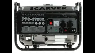 Бензиновый генератор Carver PPG-3900A. Видео отзыв.