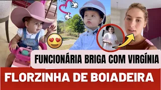 MARIA FLOR E MARIA ALICE  DE BOIADEIRA 😍FUNCIONÁRIA BRIGA COM VIRGÍNIA 😱😳