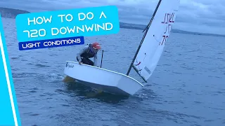 OPTIMIST SAILING - How To Do A 720 Downwind | [Light Conditions]