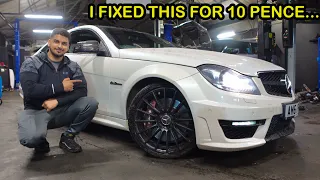 I BOUGHT A SAVAGE MERCEDES C63 AMG AND FIXED IT FOR ONLY 10 PENCE !!!