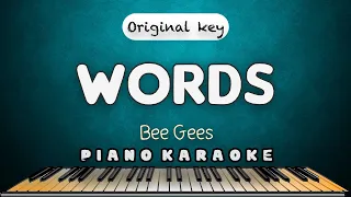 WORDS - Bee Gees  |  PIANO HQ KARAOKE VERSION