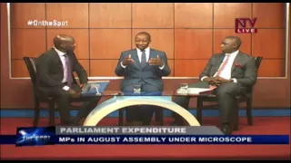 ON THE SPOT: Ssemujju Nganda and Muhammad Nsereko discussing parliamentary expenditure