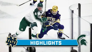 Notre Dame at Michigan State | Highlights | Big Ten Hockey | Dec. 8, 2023