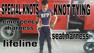 SPECIAL KNOTS KNOT TYING ESSENTIAL KNOTS EMERGENCY HARNESS LIFELINE SEAT HARNESS