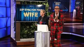 RuPaul and Ellen Host 'Lip Sync For Your Wife'