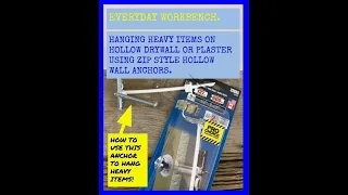 How to hang HEAVY shelves on drywall with anchors.