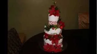 DIY How to make a towel cake - Christmas theme