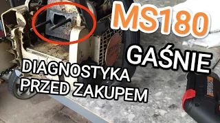 Stihl MS180 tylko gaśnie brak mocy diagnostyka przed zakupem piły, pilarki.