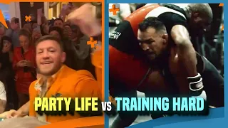 Party life of Conor McGregor vs Intense Training of Michael Chandler