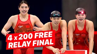 Epic WORLD RECORD-BREAKING Women's 4x200 Relay in Tokyo!