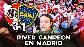 ¡¡REACCIÓN RIVER PLATE CAMPEÓN EN MADRID!! 😱 RIVER 3 BOCA 1 | Vlog 108