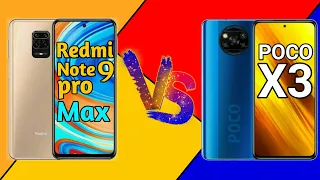 Poco X3 Vs Redmi Note 9 pro Max comparison