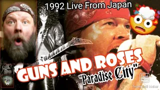 Guns and Roses - "Paradise City" Live in Tokyo, Japan 1992 (REACTION)