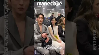 That’s how they met each other in Prada Fashion Show #leejaewook #prada #dating #karina #dispatch