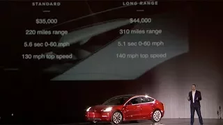 Elon Musk unveils Tesla Model 3