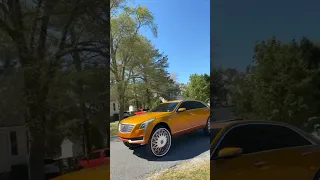 Candy Gold Cadillac CT5 on 30’s DUB Floaters Ridin