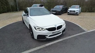 BMW M4 3.0 BITURBO COMPETITION 2DR PETROL AUTO WITH A BIG SPEC IN A Alpine White.