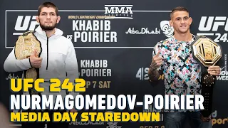 UFC 242: Khabib Nurmagomedov vs. Dustin Poirier Media Day Staredown - MMA Fighting