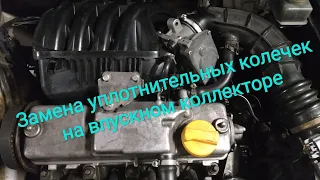 Замена уплотнительных колец  коллектора Лада Калина 8кл