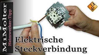 Kabel an Lichtschaltern und Steckdosen anschließen - Steckverbindung - Wie?