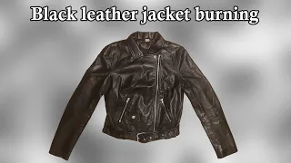 Leather jackets burning 3