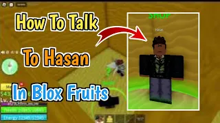 How To Talk To Hasan In Blox Fruits | How To Get Swordman's Hat In Blox Fruits (2024)