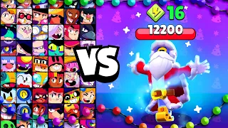 SANTA STU vs ALL BRAWLERS! With 16 POWER-UPs! | Brawl Stars