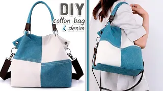 Cloth Tote Bag for Woman Sewing at Home DIY Tutorial