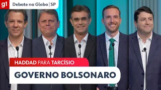 Haddad (PT) pergunta a Tarcísio (Republicanos) sobre o governo Bolsonaro #DebateNaGlobo