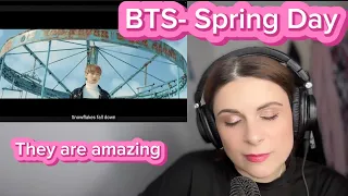 First time reaction to BTS- Spring Day