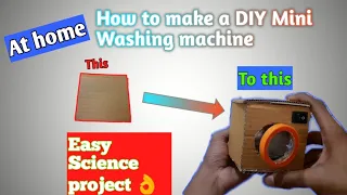 How to make DIY mini Washing Machine at home | Easy and Cool science project