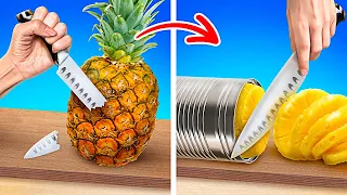 ASTUCES DE CUISINE ! Éplucher et couper les fruits🍉 et légumes comme un PRO par 123 GO! CHALLENGE