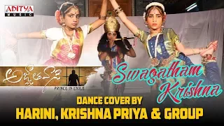 Swagatham Krishna Dance Cover By Harini, Krishna Priya & Group || Agnyaathavaasi Songs