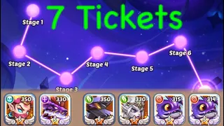 Idle Heroes - Broken Spaces 1 - 7 in 7 Tickets with wolf