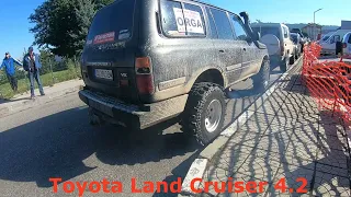 Toyota Land Cruiser 100 VM 4.2 vs Jeep Grand Cherokee ZJ 5.2 Exhaust Sound Off Road Competition