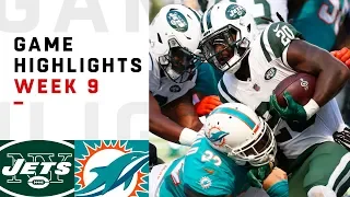 Jets vs. Dolphins Week 9 Highlights | NFL 2018