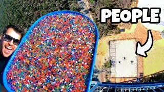 Catching 1 MILLION ORBEEZ from 45m Tower!