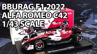 Bburago F1 1/43 2022 Alfa Romeo C42 Scale Diecast Model Unboxing and Review