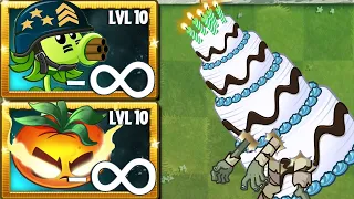 Every Plants POWER UP Infinite ! Vs 50 Birthday Pharaoh Zombies - Who will win ? - PvZ 2