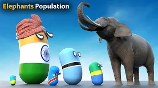 Country Scaled by Elephants Population |