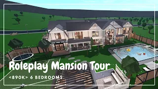 Mega Roleplay Mansion | 890k | Full Tour | Modern Farmhouse | 2 Storey  | Bloxburg Build