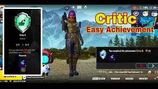 How To Complete Critic Achievement In Bgmi | Critic Achievement In Bgmi | Bgmi Achievement