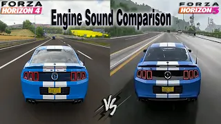 Forza Horizon 5 vs 4 | Ford SHELBY GT500 Engine Sound Comparison