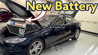 2013 Tesla Model S 85 RWD Project Car! Replacing 12v Battery