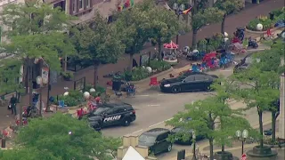 Raw video: Aerial view of Highland Park 4th of July parade shooting investigation